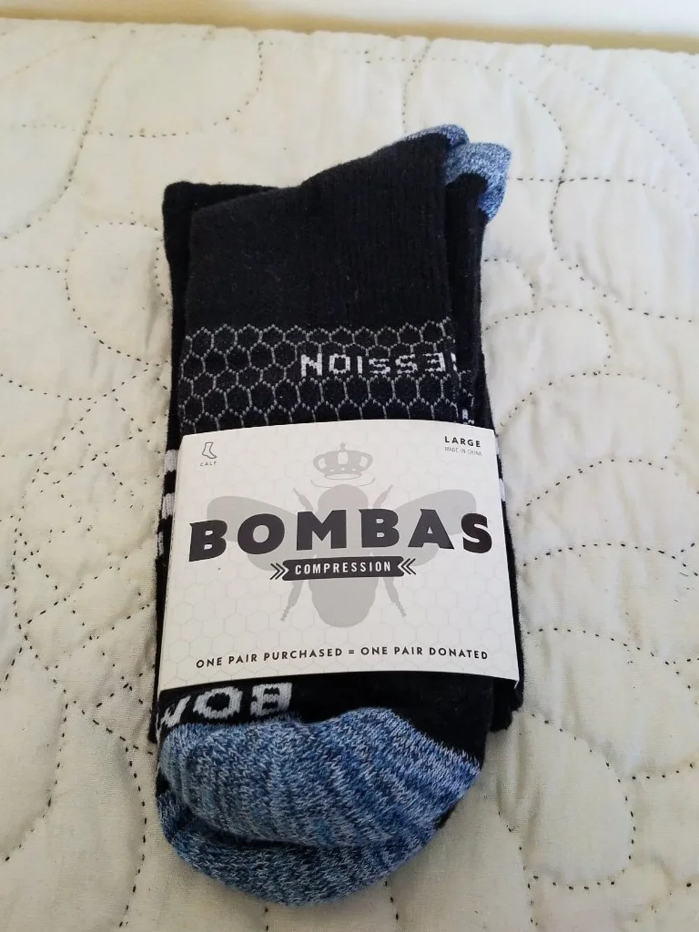 NWT Bombas Compression Socks Size L